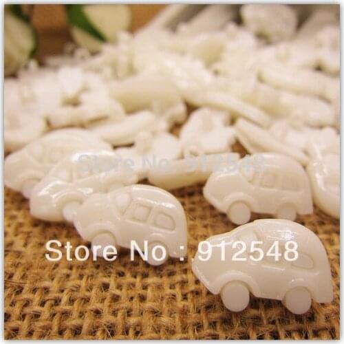 18mm*12mm 100pcs white Car plastic buttons flower buttons for children garment ,c006