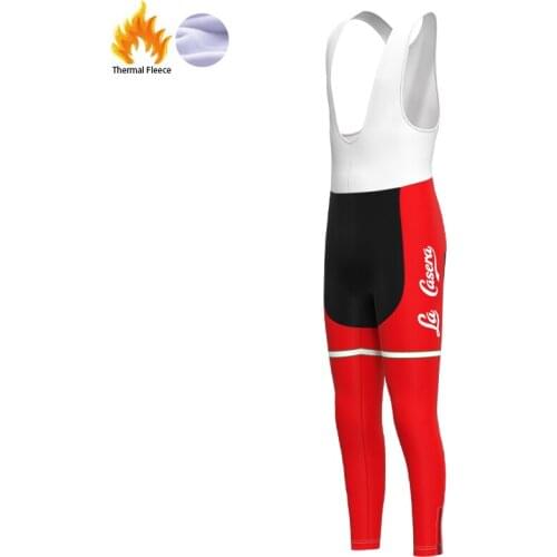 1973 Competition Spain La Casera Team Retro Man Fleece Cycling trousers Mtb Bike Skinsuit Pants Gel Pad Pantalón ciclismo hombre