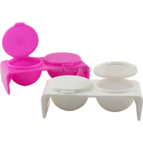 2 Hole Nail Art Brush Wash Bowl Double Nail Polish Blender Cups Manicure Accessories Washing Bottles Professional Tool F1143