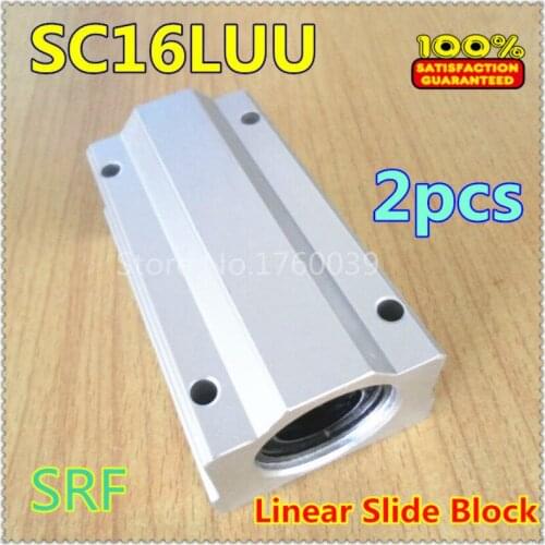 2pcs SC16LUU SCS16LUU 16mm Linear Motion Bearing Block ,Lengthen Bearing pillow block