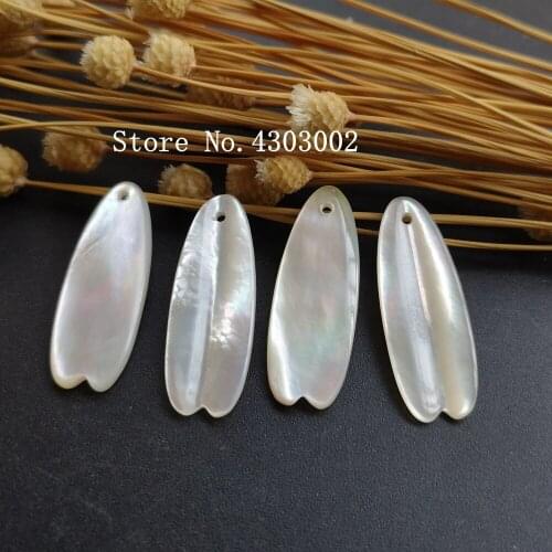 50pcs/lot 10x28mm Natural Long Leaf & Petal Mother of Pearl shell for DIY Jewelry Flower Petal MOP Pearl shell For earrings