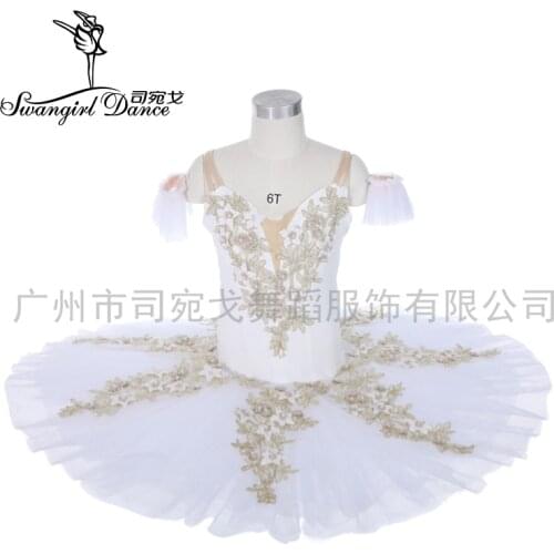 White ballet leotard 8 layer tulle dance tutu ballerina dress performance ballet costumes children JY039