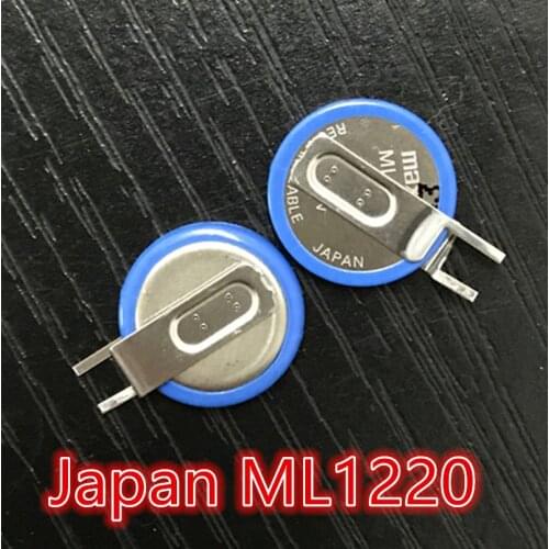 50PCS Brand new original Japan ML1220 3V rechargeable notebook motherboard battery instead of CR1220 with solder feet