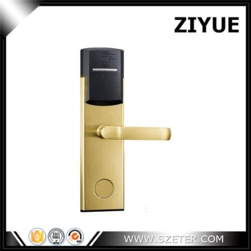 Digital Electric Cheap Intelligent RFID Card door handle lock for hotel ET104RF