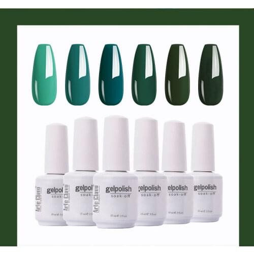 Arte Clavo Green Series Nail Gel Polish 15ml Big Bottle Hybrid Varnish UV LED Soak Off Nail Art Acrylic Manicure Top Base Coat