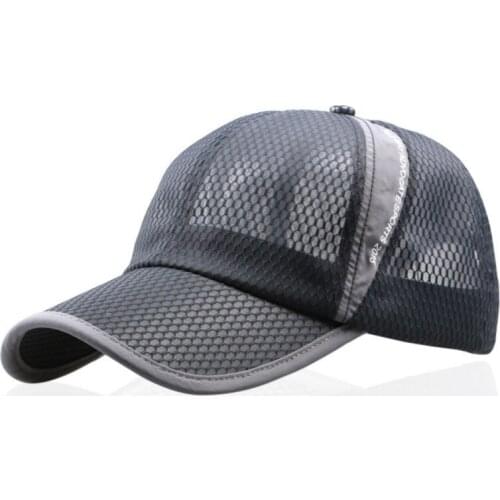 Summer Men Women Baseball Caps Sunscreen Women Breathable Mesh Snapback Hats Black Sport Hats Fishing Cap