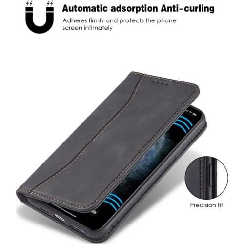 Leather Flip Case for iPhone 6 6s 7 8 SE 2020 11 12 Mini Pro Max PLUS X XS XR Luxury Wallet Cards Stand Phone Bags Cover