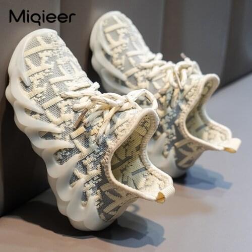 Spring Autumn Kids Shoes Baby Boys Girls Children Casual Sneakers Breathable Knit Soft Bottom Anti-Slip Running Sports Shoes