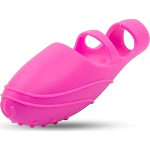 Mini silicone lady clitoris finger sleeve vibrator