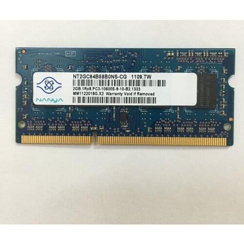 Nanya DDR3 RAMS 2GB 1RX8 PC3-10600S-9-10 -B2 1333 DDR3 2GB 1333MHz laptop memory