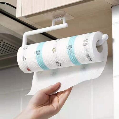 New Kitchen Paper Roll Towel Hanger Bar Cabinet Rag Hanging Holder Toilet Paper Shelf Kitchen Toilet Paper Holder