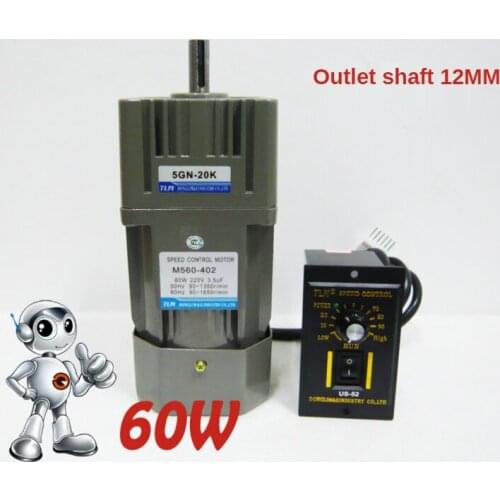 AC 60W 220V AC Gear Motor, M560-402 Speed / Variable Speed Motor Ordinary Type 7.5rmp 15rmp 35rmp 45rmp 90rmp 108rmp