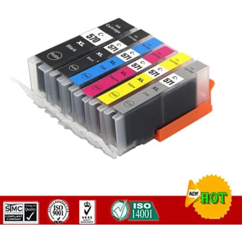 Compatible for Canon Ink cartridge PGI570 CLI571 PGI 570 suit for Canon PIXMA MG7750 MG7751 MG7752 MG7753 TS8050 TS8051 etc