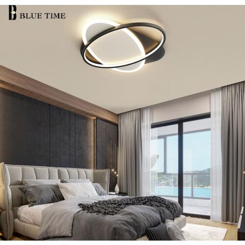 Modern LED Ceiling Light For Bedroom Living Room Dining Room Home Lights Indoor Lighting Fixtures LED Ceiling Lamp Black White