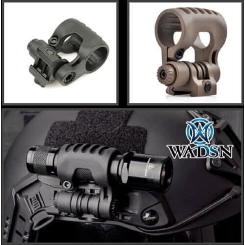 Tactical Flashlight Holder Light Spinner Rotating Stents for MICH FAST Helmet