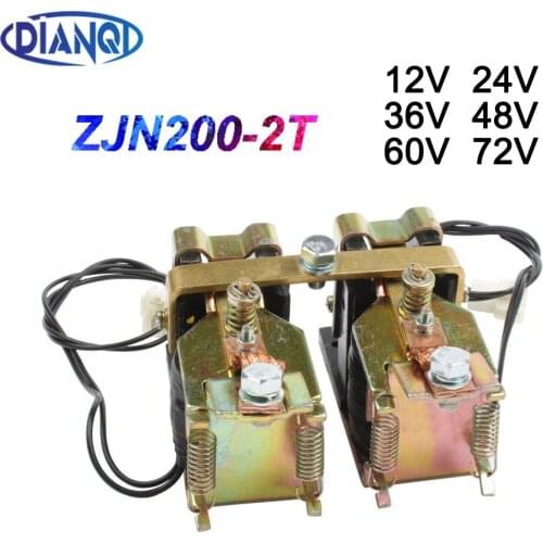 ZJN200-T 2NO+2NC style 12V 24V 36V 48V 60V 72V 200A DC Contactor for motor forklift ZJN200-2T grab wehicle car MS44-23