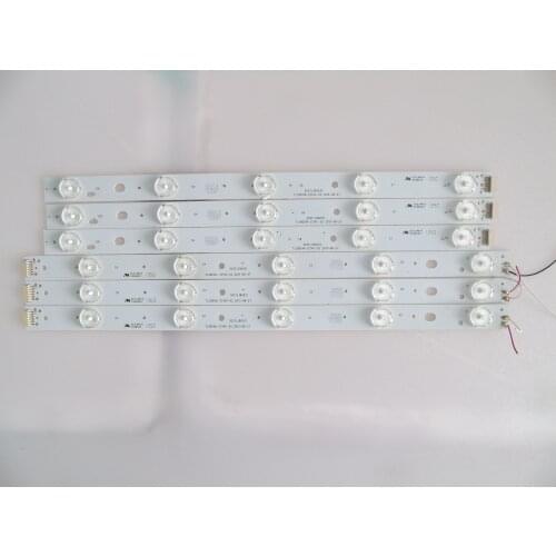 1set=6pcs LED Backlight strip 5 lamps For D39LW7110 TL39D10L-ZC14C-02 TL39D10R-ZC14C-02 303TL390031 303TL390032