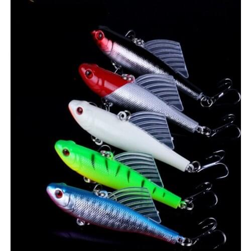 1Pcs New Fishing Lure Submerged Bait Pencil Vib Bait 6.5cm 17.2g Winged Pencil 3d Eyes Fish Bait Wobblers Fishing Accessories