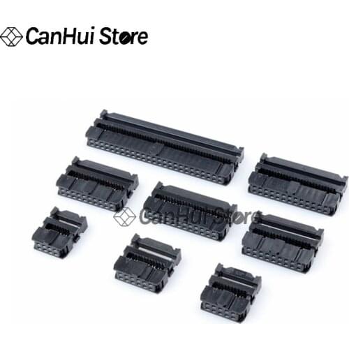 10PCS FC-6P FC-8P FC-10P FC-14P FC-16P FC-18/20/30/40/50/64 PIN IDC Socket Dual Row Pitch 2.54mm IDC Connector cable socket