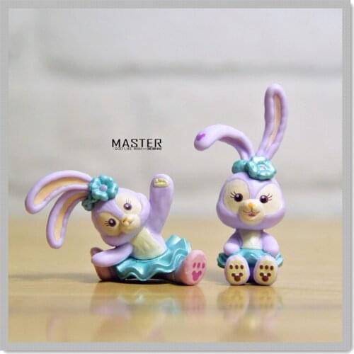 12piece/lot 4.5-6.5cm Duffy friend StellaLou rabbit collection figures toys duffy bear figure toys