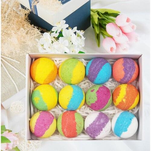 12Pcs SPA Aromatherapy Handmade Bubble Bath Bombs Bath Bombs Gift Set Skin Moisturize for Valentines Day Christmas Birthday