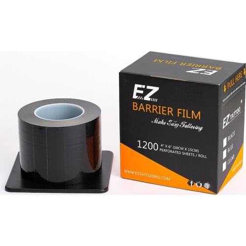 1200 Sheet/Roll EZ Protective Barrier Film with Stand Dispenser for Tattoo Medical Dental Beauty Supplies 4" x 6"