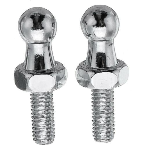 2 pcs 2x 10mm Car Stainless Steel Ball Stud Bolt M6 for gas strut struts ball ended bolt bonnet with Original standard