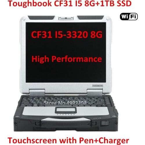 2021 Used Rugged Extreme For panasonic CF31 laptop i5 8g With 1tb SSD With Charger with Touchscreen With pen car diagnosis PC