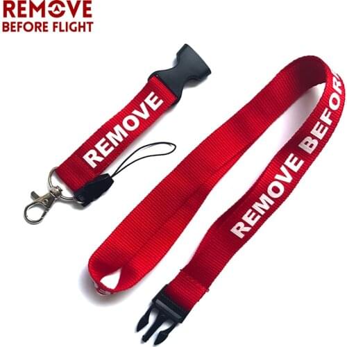 5 PCS Remove Before Flight Lanyards for Key Holder Neck Strap For Card Gym Key Chain Lanyard DIY Red Hang Rope Keychain Lanyard