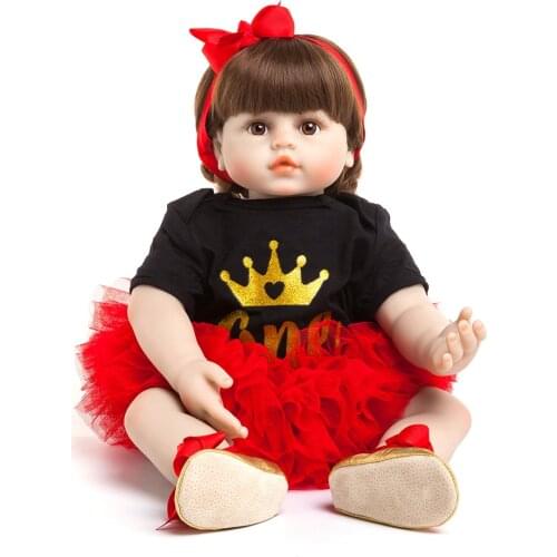 60cm Silicone Vinyl Reborn Baby Doll Toys For Girl Princess Toddler Alive Babies Like Real Birthday Gift Brinquedos Play House