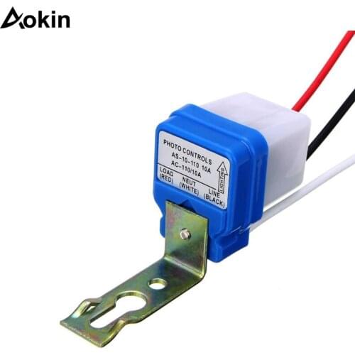 Automatic On Off Light Control Switch Mayitr Photo Control Sensor Switches AC 12V/24V/110V/220V 10A 50-60Hz For Street Highways
