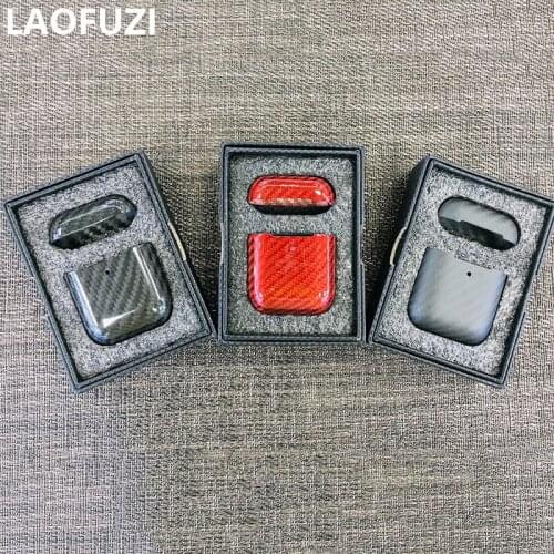 Real Carbon Fiber Case for Apple AirPods 2 Luxury Slim Light Protective Carbon Fiber Earphone Case for AirPods 2 Cover Accessory