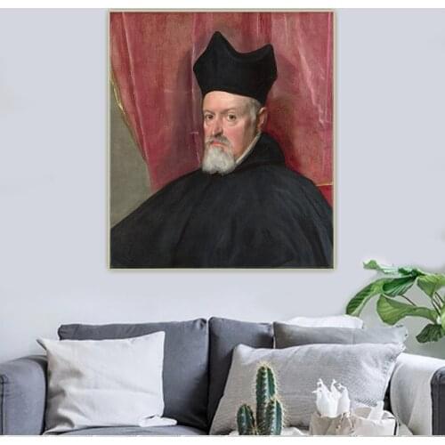 Diego Velazquez《Portrait of Archbishop Fernando de Valdes》Canvas Oil Painting Artwork Picture Wall Hanging Decor Home Decoration
