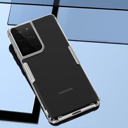 For Samsung S21 Ultra Case Silicone NILLKIN Nature Transparent Clear Soft TPU Back Cover Case for Samsung Galaxy S21 Ultra