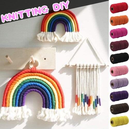 Housewife Yarn Art Knitting Macrame Yarn Cord for Handicraft Bag Tablecloth Boho Tapestry Hammock Thick Yarn Warp Cotton Thread