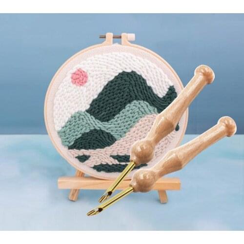 Creative Poking Embroidery Tool Punch Needle Poked Tools Practical Poking Embroidery Needle For Threading Creative DIY Supplies