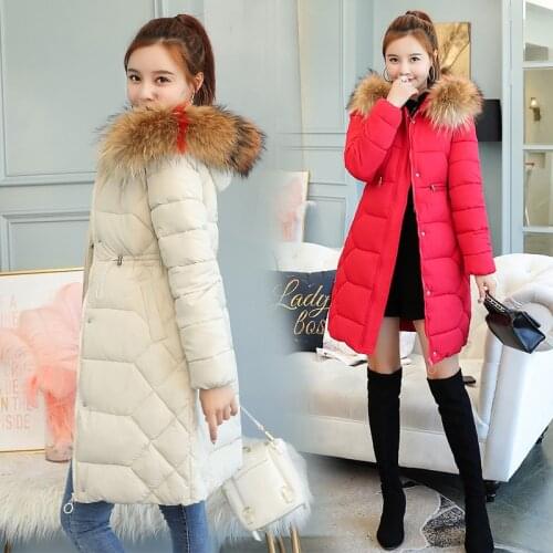 Jackets Womens Winter Jacket Women Parka Hooded Thick Pink Down Cotton Long Coat Female Jacket Parkas Mujer 2020 KJ713 s
