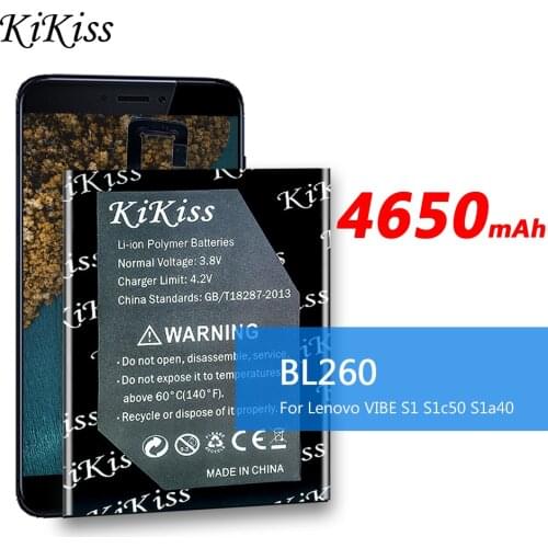 4650mAh BL260 BL 260 BL-260 For Lenovo Vibe S1 Lite S1La40 S1c50 S1a40 s1 a40 mobile phone lithium polymer battery