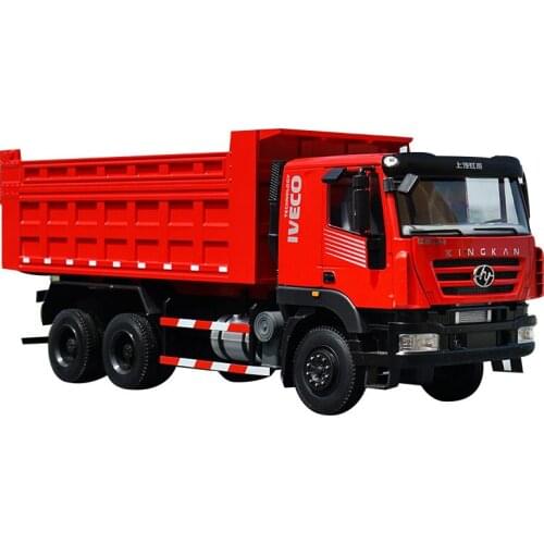1/24 Alloy Die-casting Car Model SAIC Hongyan King Kong 8*4 Dump Truck Adult Collection Childrens Toy Gift Family Display