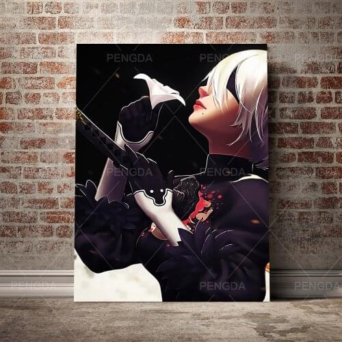 Modular Canvas NieR:Automata HD Prints Pictures Wall Art Beautiful Girl Painting Home Decor Game Figure Poster Living Room Frame