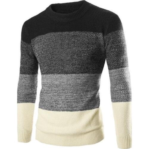 Men Sweater Pullover Homme Slim Keep Warm Personality Solid Autumn Smart Casual Male Sweaters Bottoming shirt O-Neck