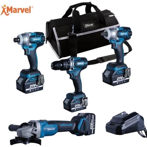 MARVEL N in one 21V High quality Cordless power drill Tools Lithium-lon Combo kit set cordless 18V