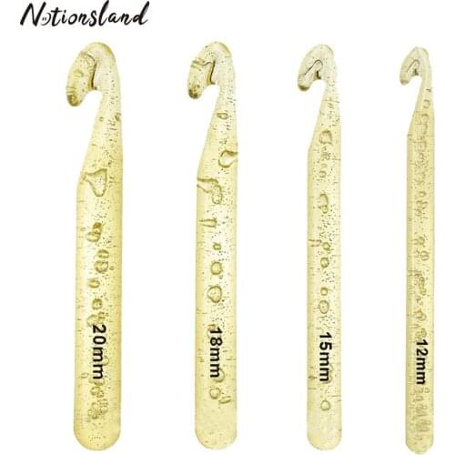 4Sizes Huge Crochet Hook Set Yarn Crochet Hooks Needles for Yarn Craft Knitting Needles Weave Sewing Needles Tool