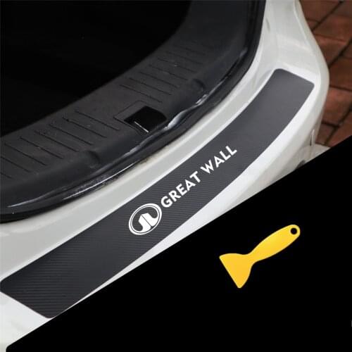 Carbon Fiber Car Trunk Rear Bumper Sticker for Great Wall Haval Hover H3 H5 H6 H7 H9 H8 H2 M4 SC C30 C50