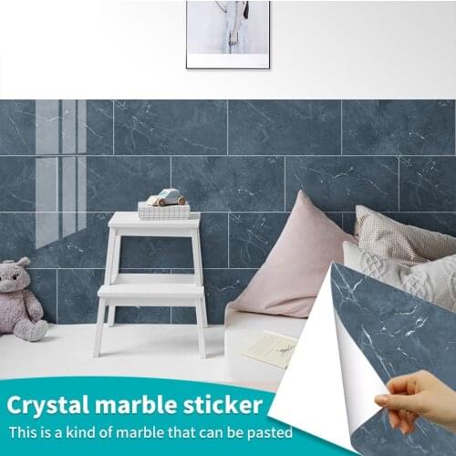 4PCS 3D Marble Tile Wall Sticker Living Room Bedroom Wall decals Waterproof And Moisture-proof Self-adhesive Stickers