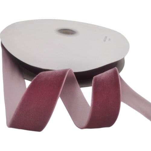 25MM X 25Yards Nylon Violet Purple Velvet Ribbon Single Face for Handmade Gift Bouquet Wrapping Home Party Decoration Christmas