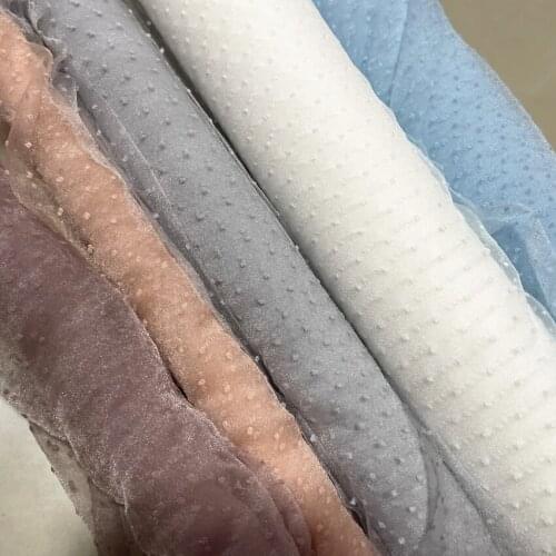 New Bubble Dot Mesh Fabric Multicolor Wedding Dress Veil Puffy Sleeves DIY Sewing Accessories