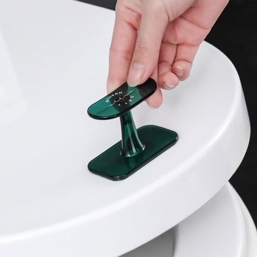 Toilet Lid Lifter Adhesive Lifting Handle for Toilet Seat Cover, Avoid Direct Touching Germs