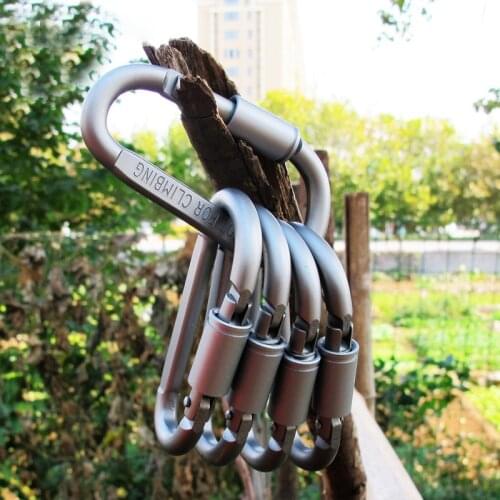 Outdoor Camping Equipment D-Ring Carabiner Keychain Multi Tools For Camping EDC Tools Keychain Carabiner 1/3/5 Pieces