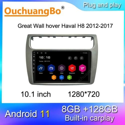Ouchuangbo radio media player recorder for GWM Great Wall Haval hover H8 support android 8.1 Bluetooth 2GB RAM 32GB ROM